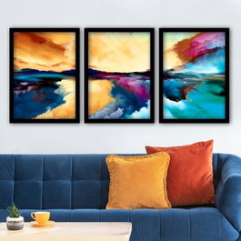 Wallity Cuadro Decorativo Enmarcado Desconocido (3 Piezas)